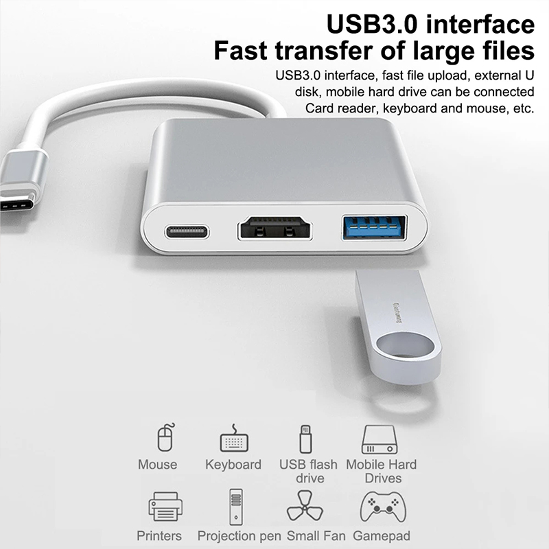 3 in 1 USB Type C Hub to 4K HD - Tablet Ipad Accessories review and price