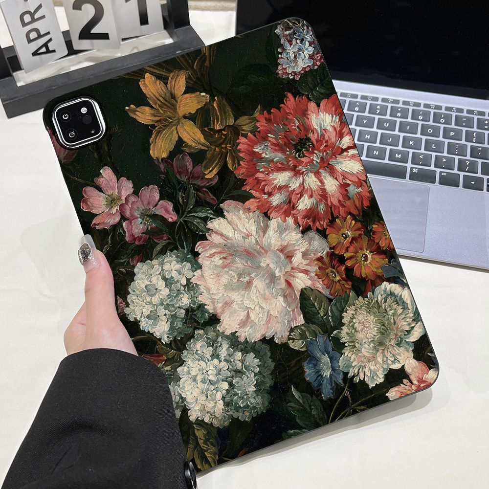 Vintage Oil Painting Of Flower - Samsung Tablet S9 Accessories review and price