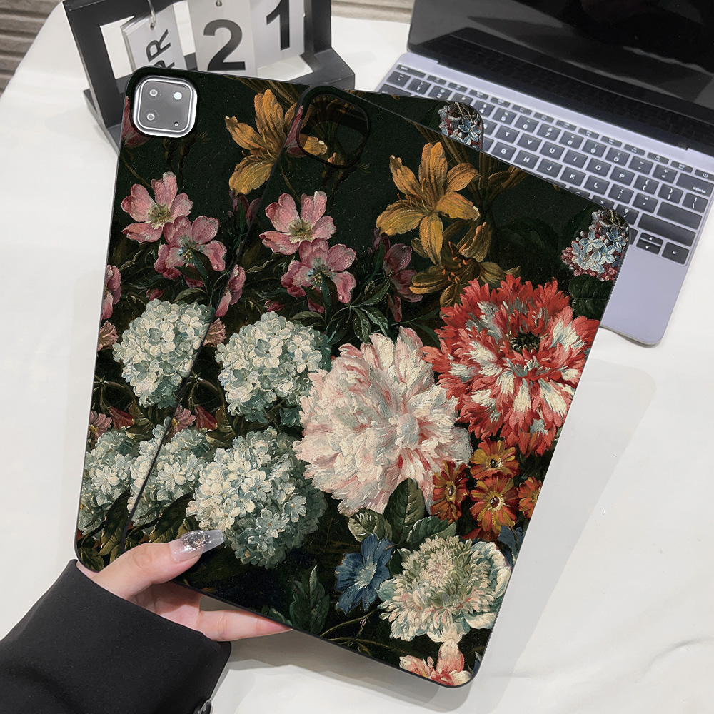 Vintage Oil Painting Of Flower - Samsung Tablet S9 Accessories review and price