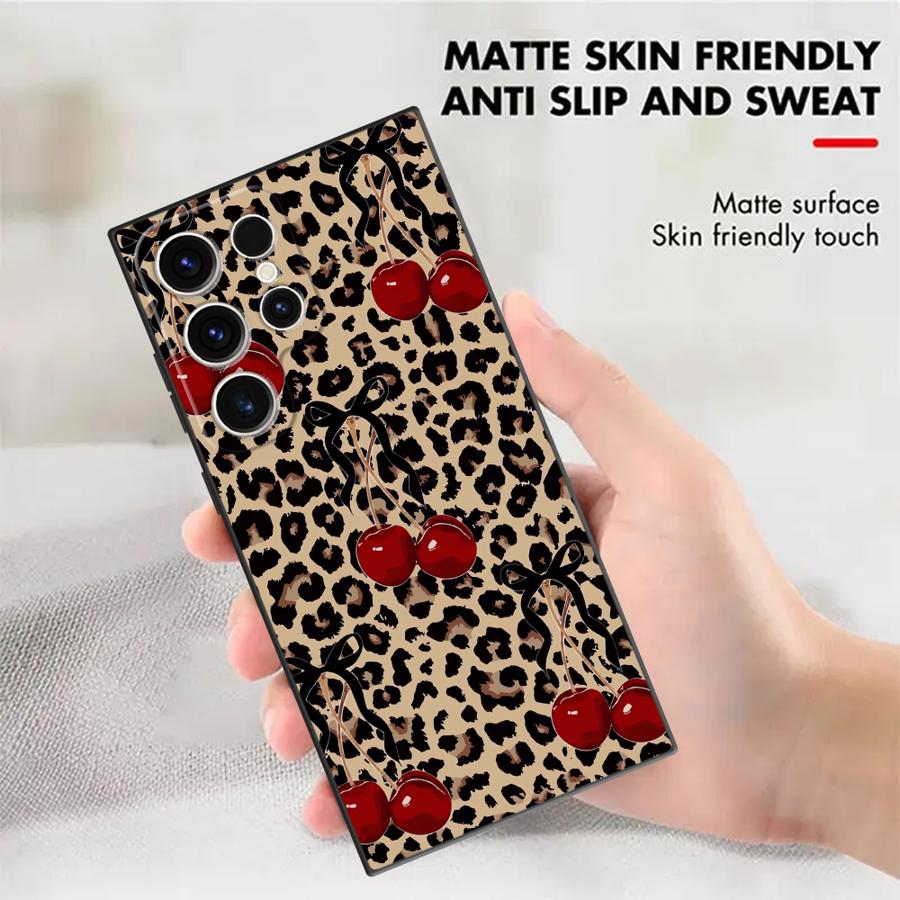 Leopard Cherry Funda Phone Cov - Tablet S9 Fe Accessories review and price