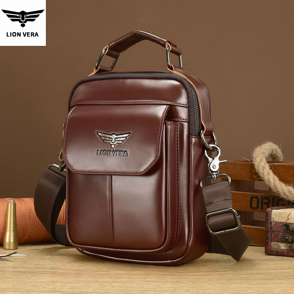 LION VERA Men's Genuine Leathe - Tablet Accessories Bag review and price