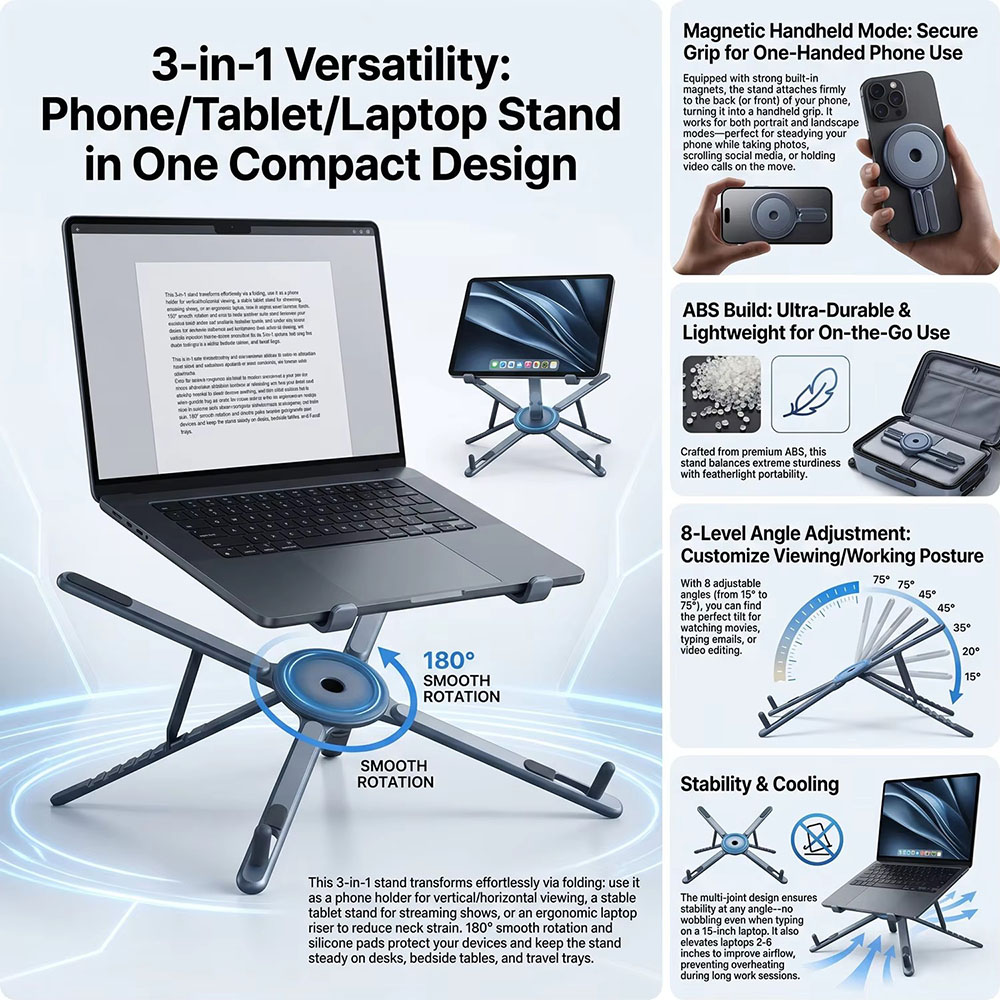 Portable Magnetic Phone Holder - Tablet Ipad Accessories review and price