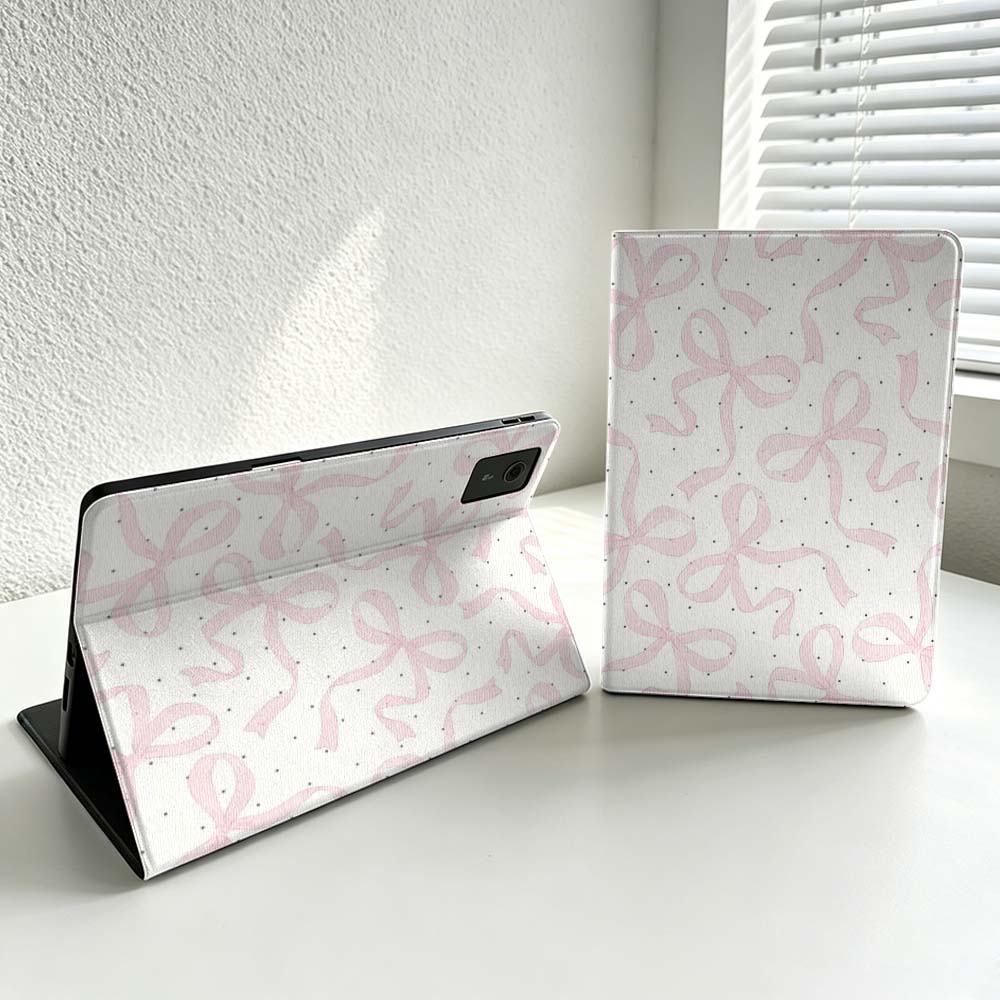 Minimalist Pink Bow Pattern Fo - Lenovo Tablet P12 Accessories review and price