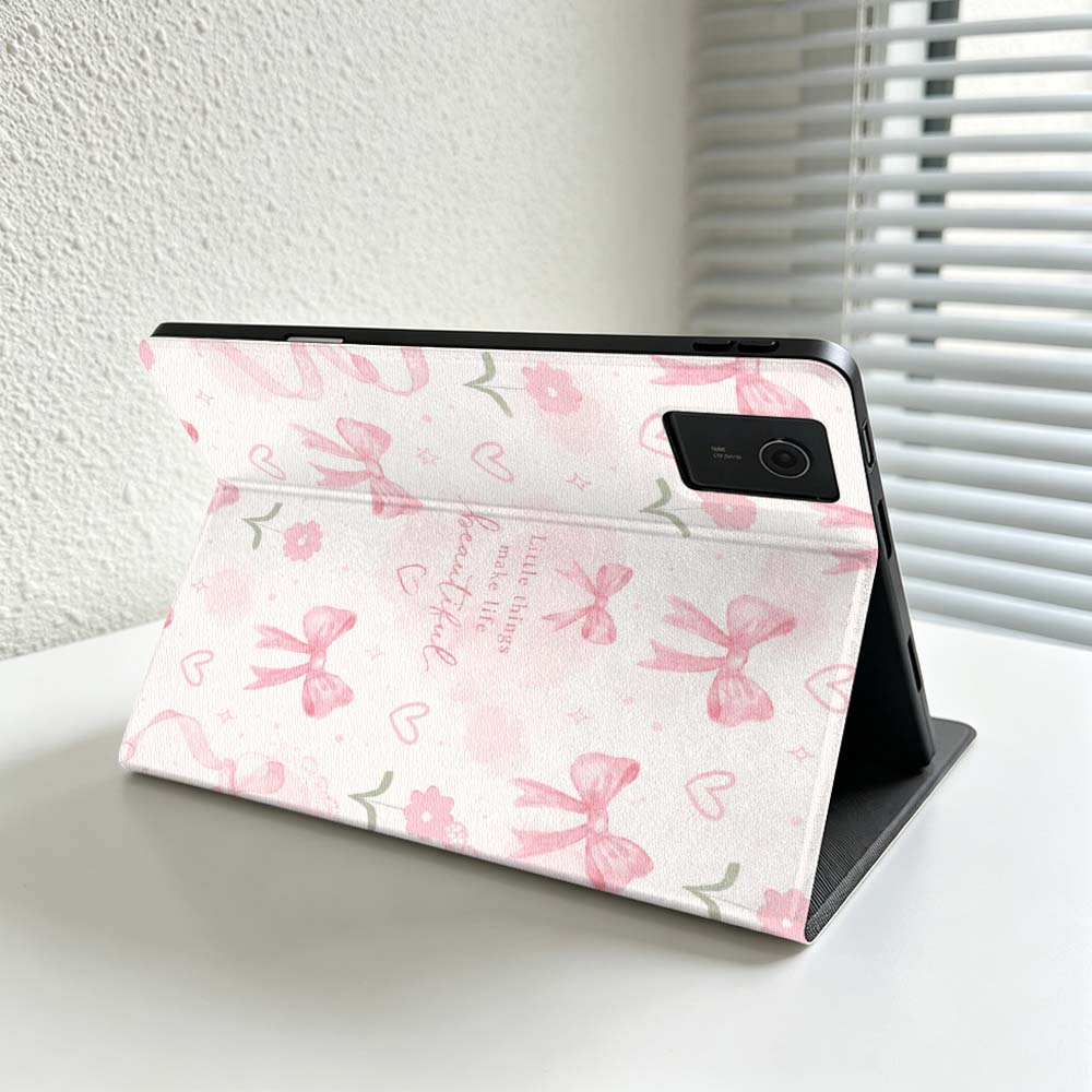 Minimalist Pink Bow Pattern Fo - Lenovo Tablet P12 Accessories review and price