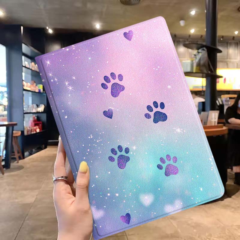 Cartoon Glitter Paw Prints Sof - Lenovo Tablet P12 Accessories review and price