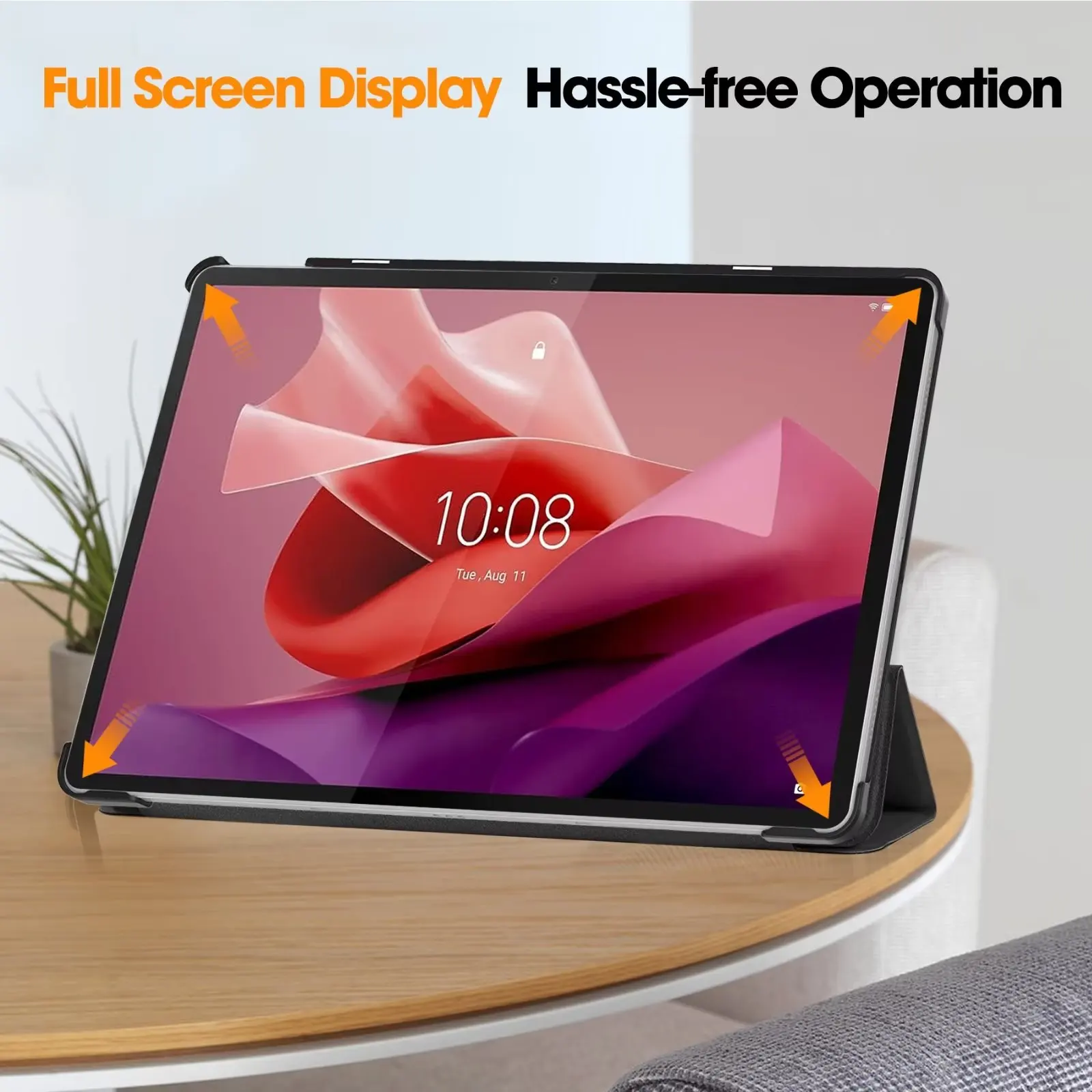 Tri-fold Magnetic Leather Stan - Lenovo Tablet P12 Accessories review and price