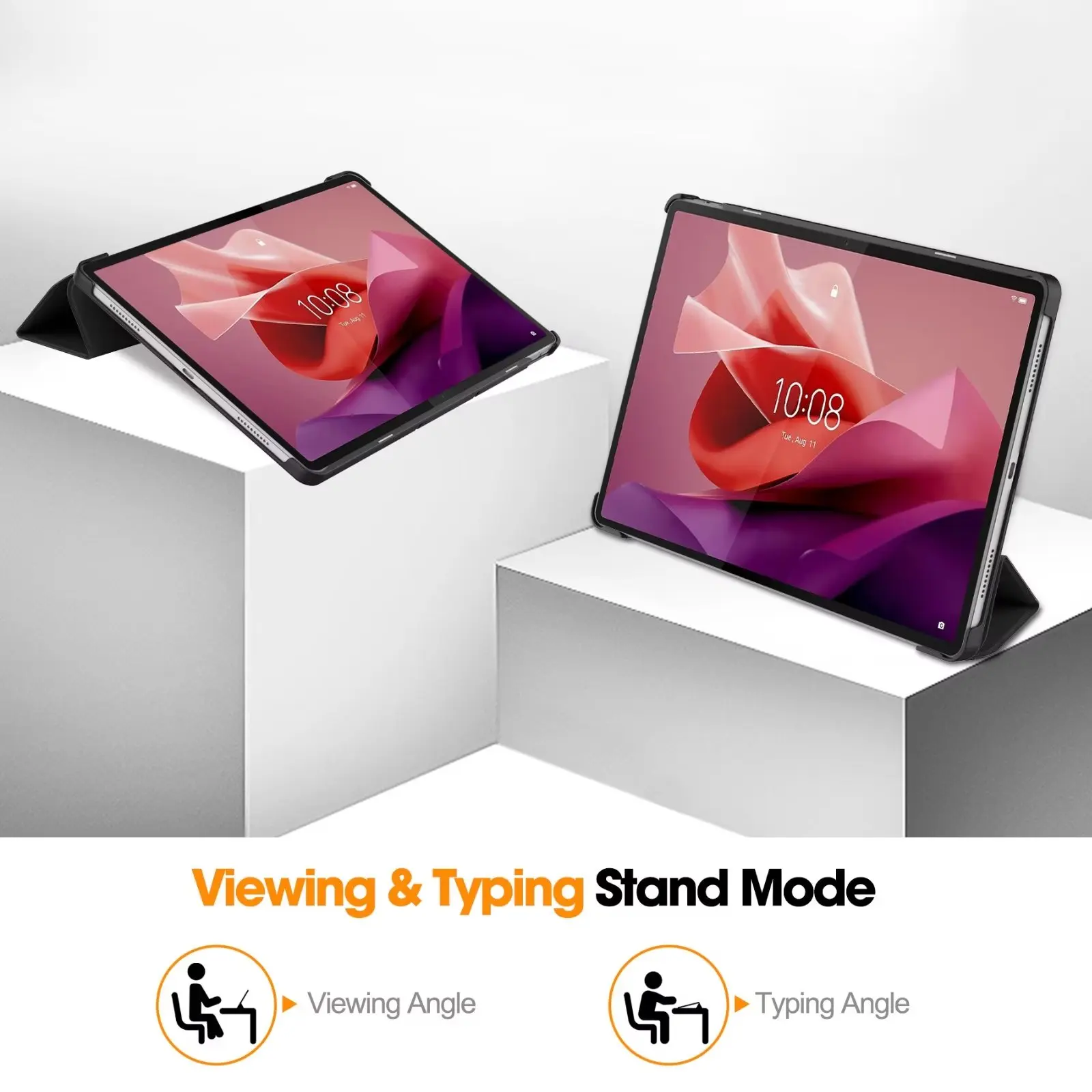 Tri-fold Magnetic Leather Stan - Lenovo Tablet P12 Accessories review and price