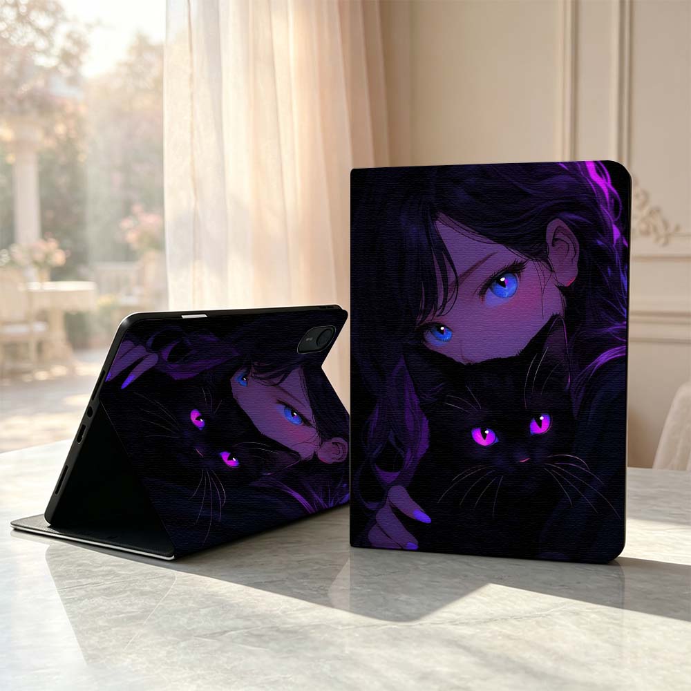 Cartoon Cat Girl Eyes Soft For - Lenovo Tablet P12 Accessories review and price