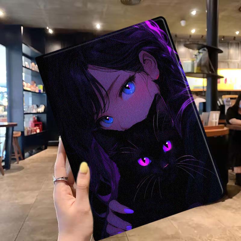 Cartoon Cat Girl Eyes Soft For - Lenovo Tablet P12 Accessories review and price